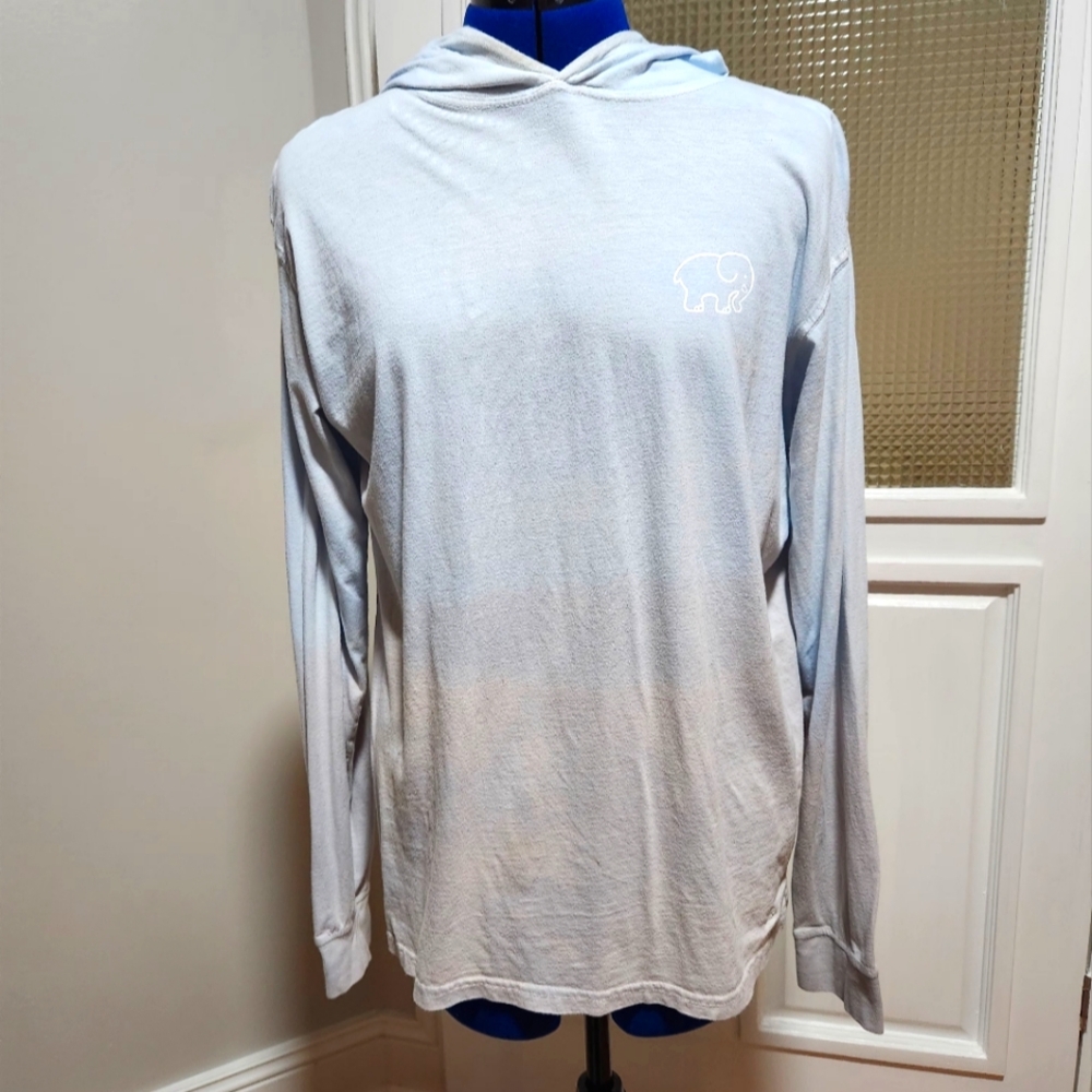 Ivory Ella Long sleeve hoodie light blue ombre